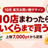 楽天お買い物マラソン 10店まわったらいくらまで買う?